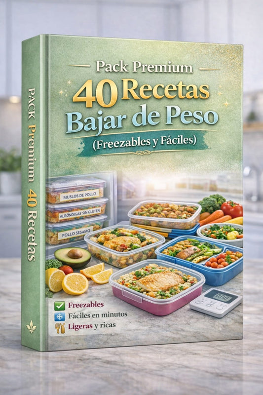 Pack Premium 40 Recetas Bajar de Peso (Freezeables y Fáciles)
